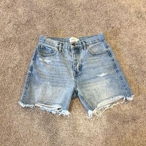 bohme Blue Jean Shorts Distressed Cut-Off Style